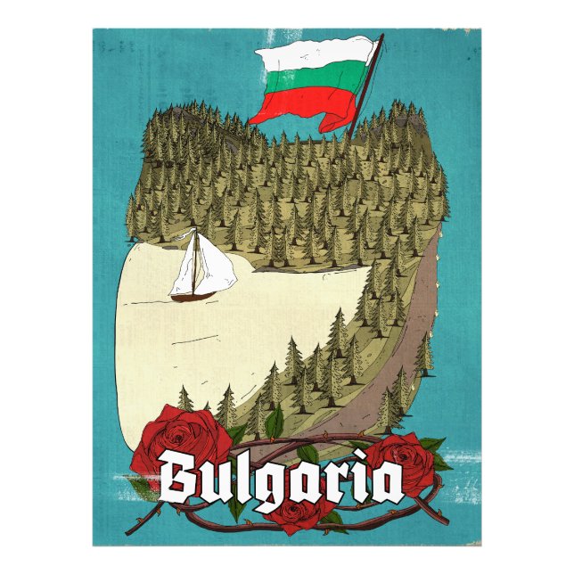 Impression Photo Affiche de voyage vintage Bulgarie (Devant)