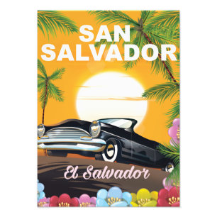 Impression Photo Affiche de voyage vintage de San Salvador