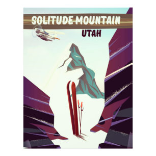Impression Photo Affiche de voyage vintage de Solitude Mountain Uta