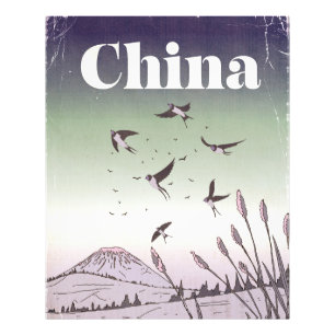 Impression Photo Affiche de voyage vintage en Chine