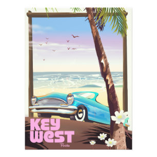 Impression Photo affiche de voyage vintage key west florida