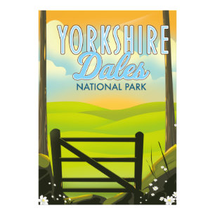 Impression Photo Affiche de voyage vintage Yorkshire dales