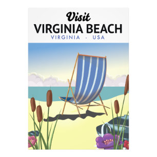 Impression Photo affiche de voyage Virginia Beach Virginia USA