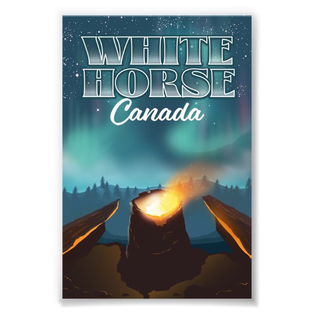 Impression Photo Affiche de voyage White Horse Canada (Devant)