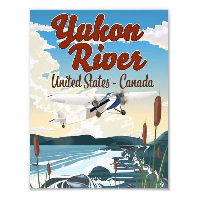 Impression Photo Affiche de voyage Yukon rivière USA Canada (Devant)