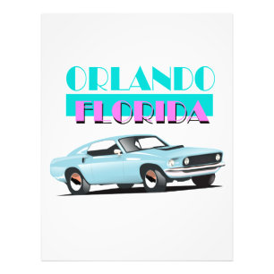 Impression Photo Affiche des années 80 d'Orlando Floride