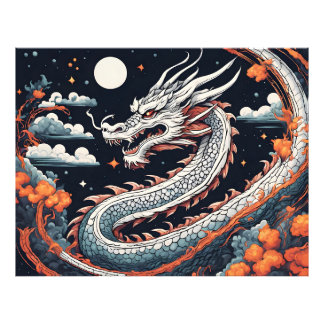 Impression Photo affiche du dragon de nuit