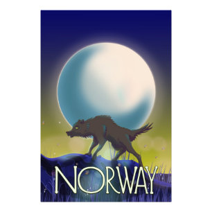 Impression Photo Affiche du loup de Norvège