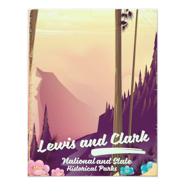 Impression Photo Affiche du parc national et d'État Lewis et Clark (Devant)