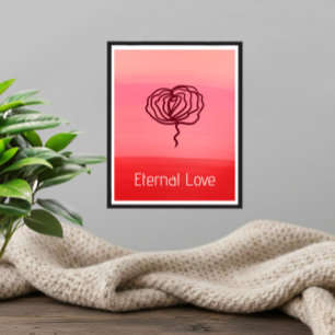 Impression Photo Affiche Élégante Rose d'Amour Éternel