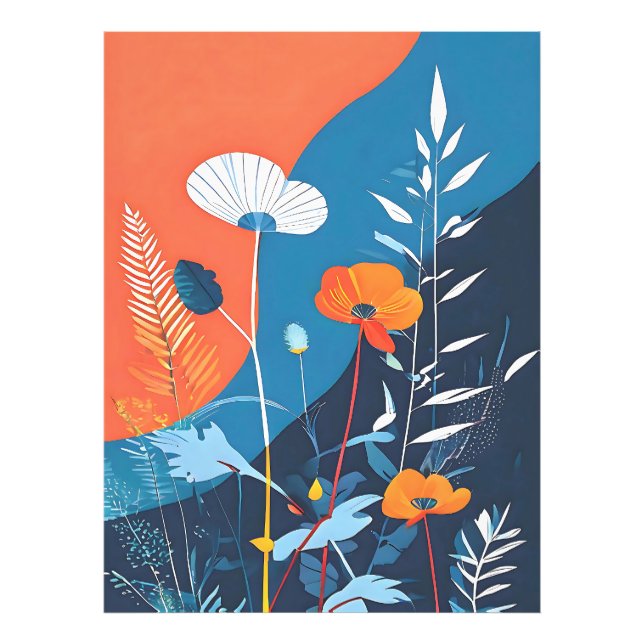 Impression Photo Affiche Fleurs Vives Abstraites (Devant)