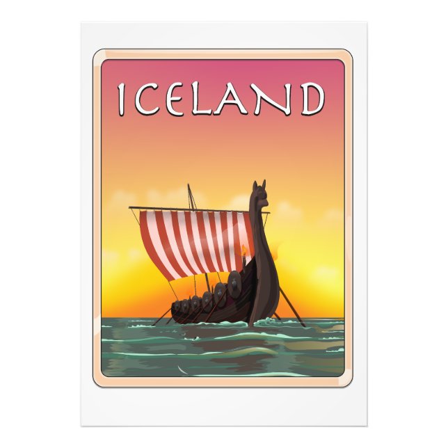 Impression Photo Affiche Islande Viking Travel (Devant)