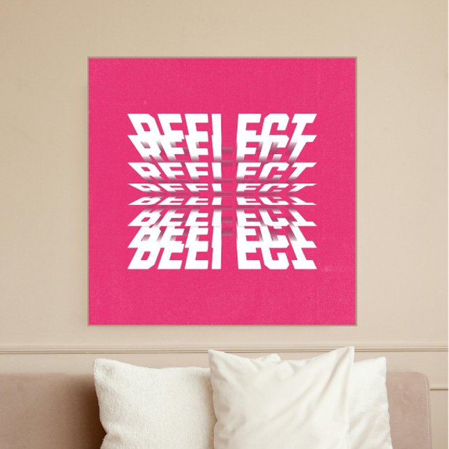 Impression Photo Affiche minimale de texte rotatif – Édition rose (colorful design poster to inspire your space and create a perfect atmosphere to relax)