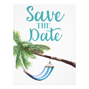 Impression Photo Affiche "Sauvez la date" Paradis Tropical