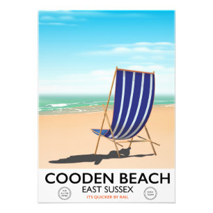 Impression Photo Affiche touristique vintage du Cooden Beach East S
