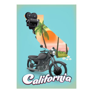 Impression Photo affiche vintage California Travel