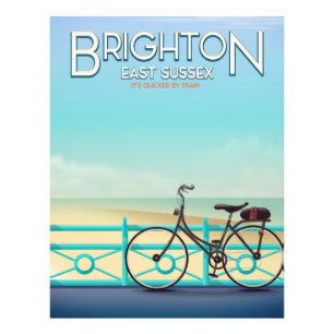 Impression Photo Affiche vintage est de voyage de Brighton, le