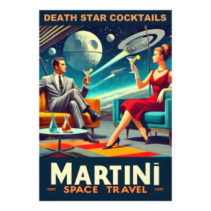Impression Photo Affiches de voyage spatiaux Martini cocktails de l