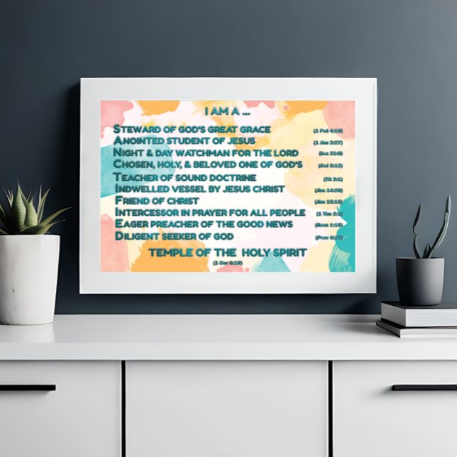 Impression Photo Affirmations bibliques arc-en-ciel w_Scripture 4 (Créateur téléchargé)