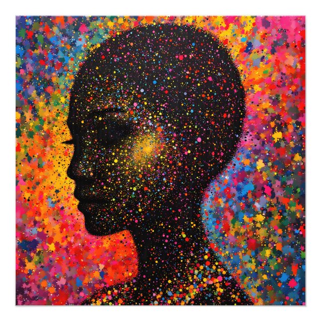 Impression Photo Afro Nebula Whisper – Célébration de l'Histoire No (Devant)
