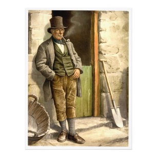 Impression Photo Agriculteur rural irlandais 1890