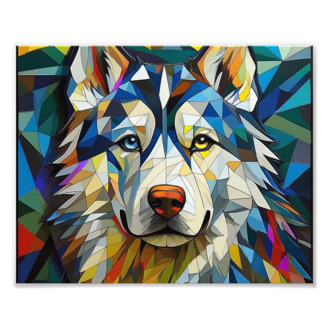 Impression Photo AI Cubism Chien (Devant)