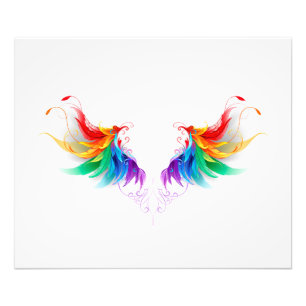 Impression Photo Ailes fluffy arc-en-ciel