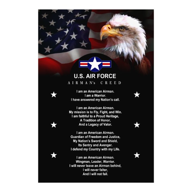 Impression Photo Air Force AIRMAN'S Creed (Devant)