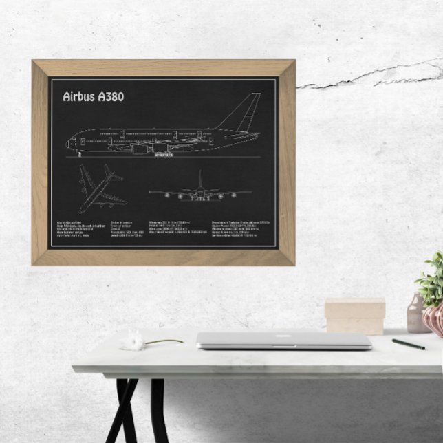Impression Photo Airbus a380 - Plans de dessin de plan d'avion PD (Créateur téléchargé)