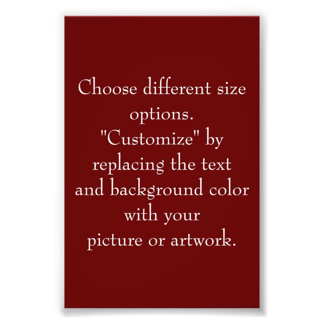 Impression Photo Ajoutez une image ou une œuvre d'art, créez-la à v (Devant)