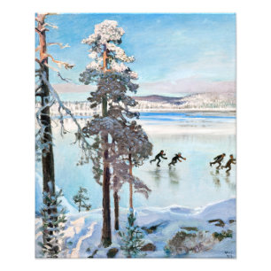 Impression Photo Akseli Gallen-Kallela - Skaters près de Kalela Sho