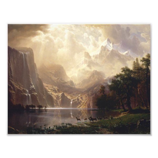 Impression Photo Albert Bierstadt - Parmi la Sierra Nevada (Devant)