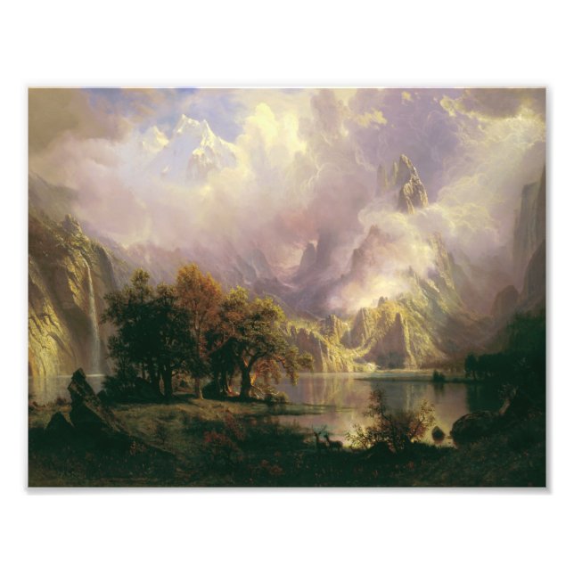 Impression Photo Albert Bierstadt - Paysage des Rocheuses (Devant)