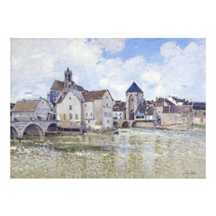 Impression Photo Alfred Sisley Bâtiments et ponts avec l'eau