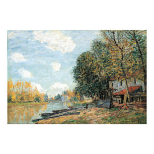 Impression Photo Alfred Sisley Moret : Les rives du fleuve Loing