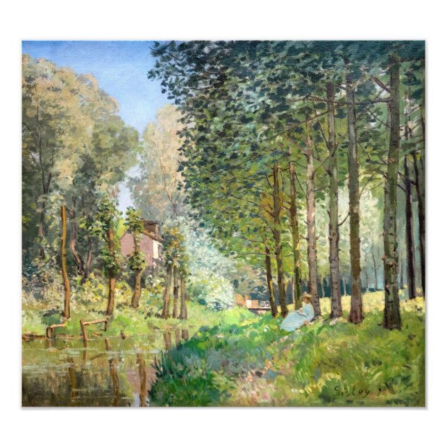 Impression Photo Alfred Sisley - Reposez le long du ruisseau (Devant)