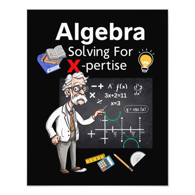 Impression Photo Algebra Solving For X-pertise (Devant)
