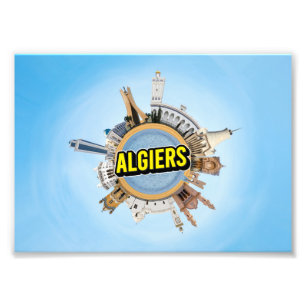 Impression Photo Alger ville Algérie petite planète monument un