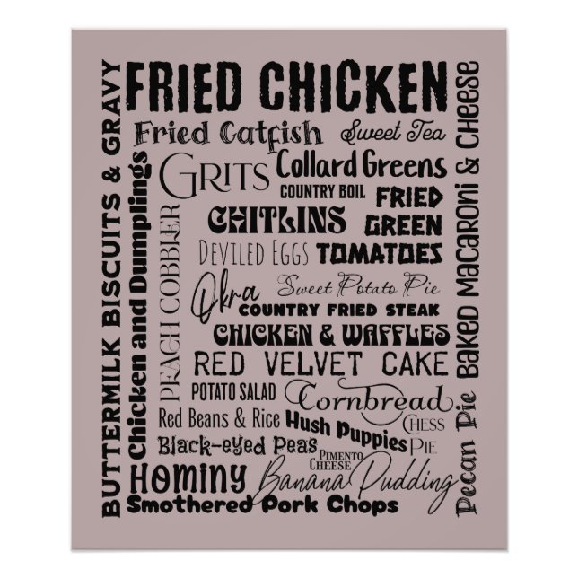 Impression Photo Aliments du Sud (Devant)