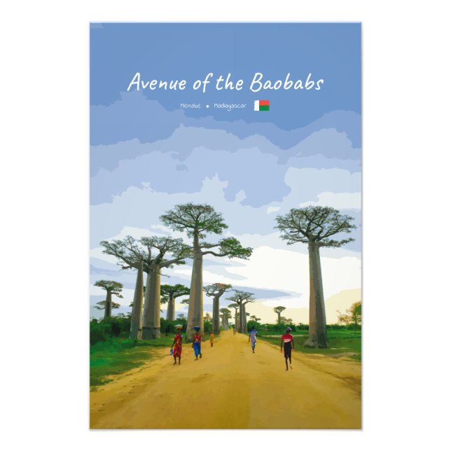 Impression Photo Allée des Baobabs, Madagascar - Paysage (Devant)