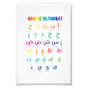 Impression Photo Alphabet arabe, Lettres arabes, école maternelle