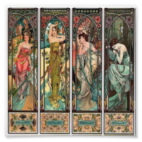 Alphonse Mucha art, Art nouveau, vintage, femmes,