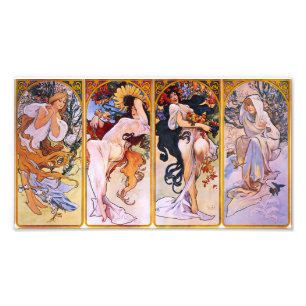 Impression Photo Alphonse Mucha Four Seasons Prin