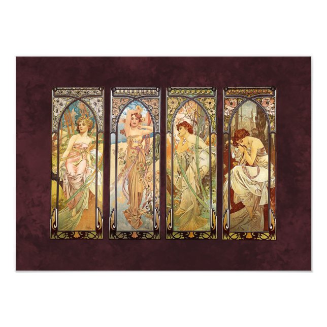 Impression Photo Alphonse Mucha, Le Temps du Jour (Devant)