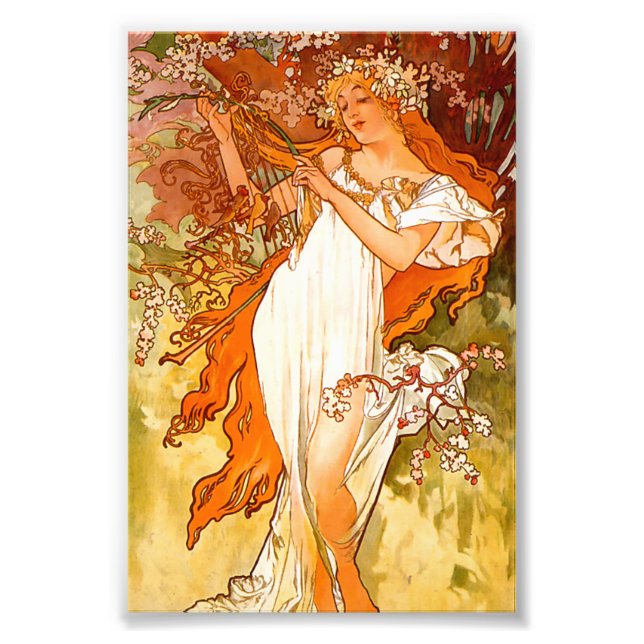 Impression Photo Alphonse Mucha Printemps (Devant)