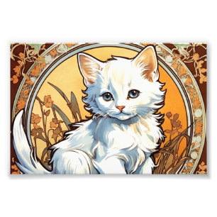 Impression Photo Alphonse Mucha Style Chat