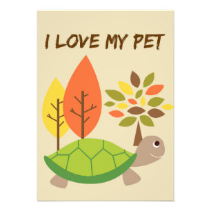 Impression Photo Amateur De Tortue J'Aime Ma Tortue