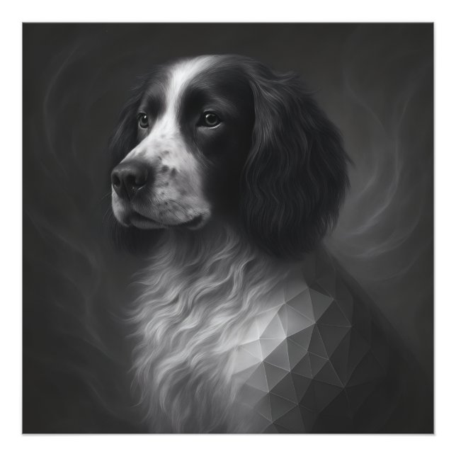 Impression Photo Âme Fidèle – Géométrie de Springer Spaniel (Devant)