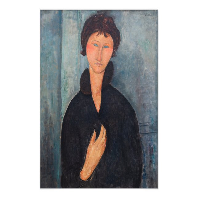 Impression Photo Amedeo Modigliani - Femme aux yeux bleus (Devant)