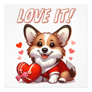 Impression Photo Amour de Corgi Mignon